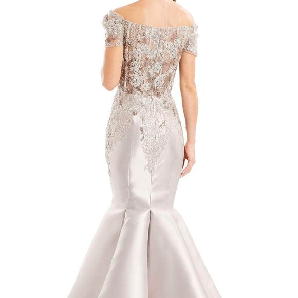 NWT Daymor 1667 Beaded Evening Dress Navy Size 12 - Picture 3 of 6